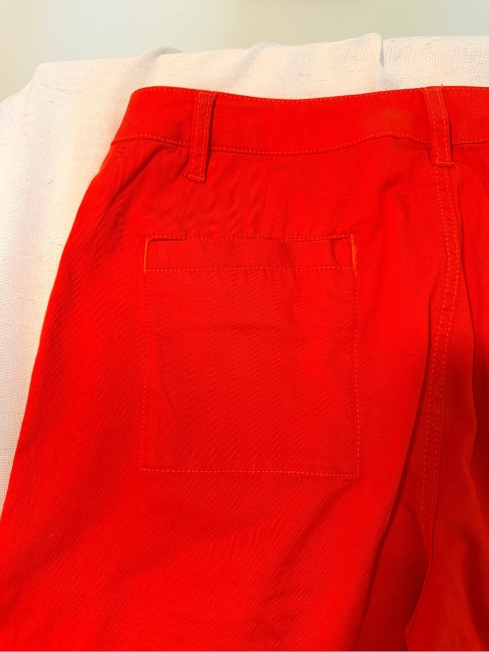 Cabi Utility Trouser Pants Size 10 Coral Orange Straight Leg Style 6046 - Picture 5 of 12